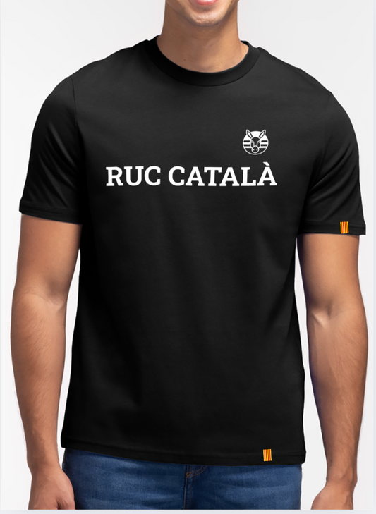 T-SHIRT RUC CATALÀ PATCH PVC NOIR ET BLANC